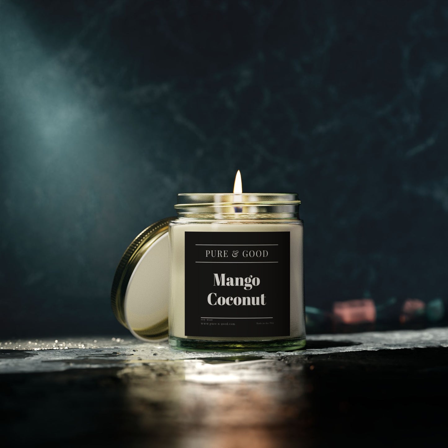 Mango Coconut Scented Candles (4 oz, 9 oz)